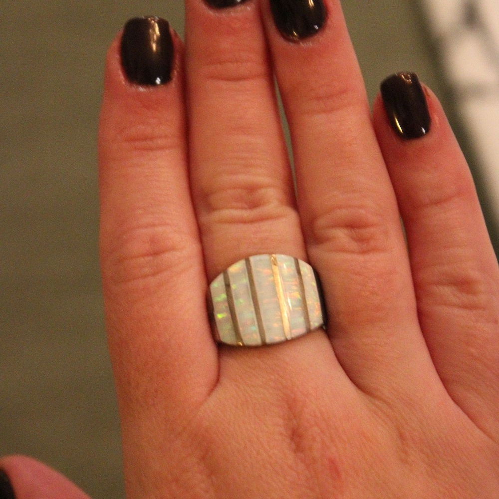Opal Sterling Silver Ring